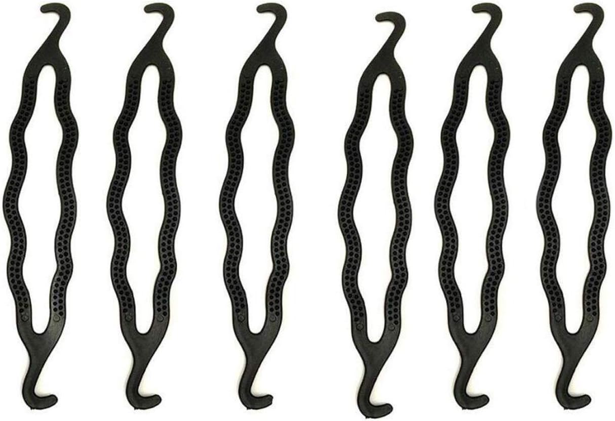 6 Pieces Plastic Bun Maker Curler/Hair Holders Twist Holder Clip Magic Roll Bun Hair Twist Braid Maker Styling Tool