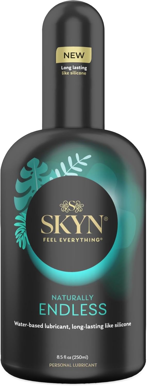 SKYN Naturally Endless Water-Based Long Lasting Lube for Men, Women and Couples, Safe with Latex and Non-Latex Condoms and Toys, 8.5 oz