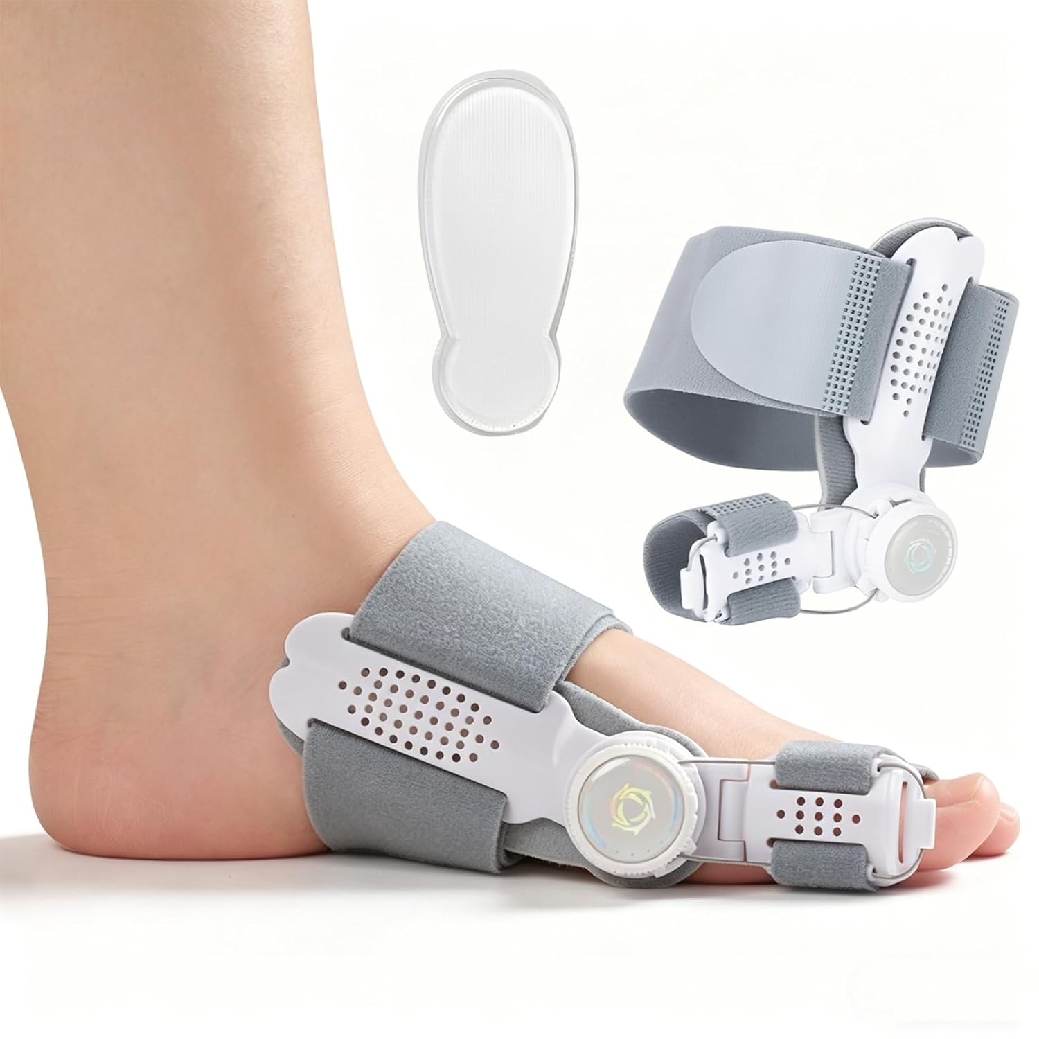 Bunion Corrector Adjustable Knob Big Toe Straightener Grey 1Pc | Adjustable Bunion Corrector, Grey, Single Foot Big Toe Straightener, Pain Relief