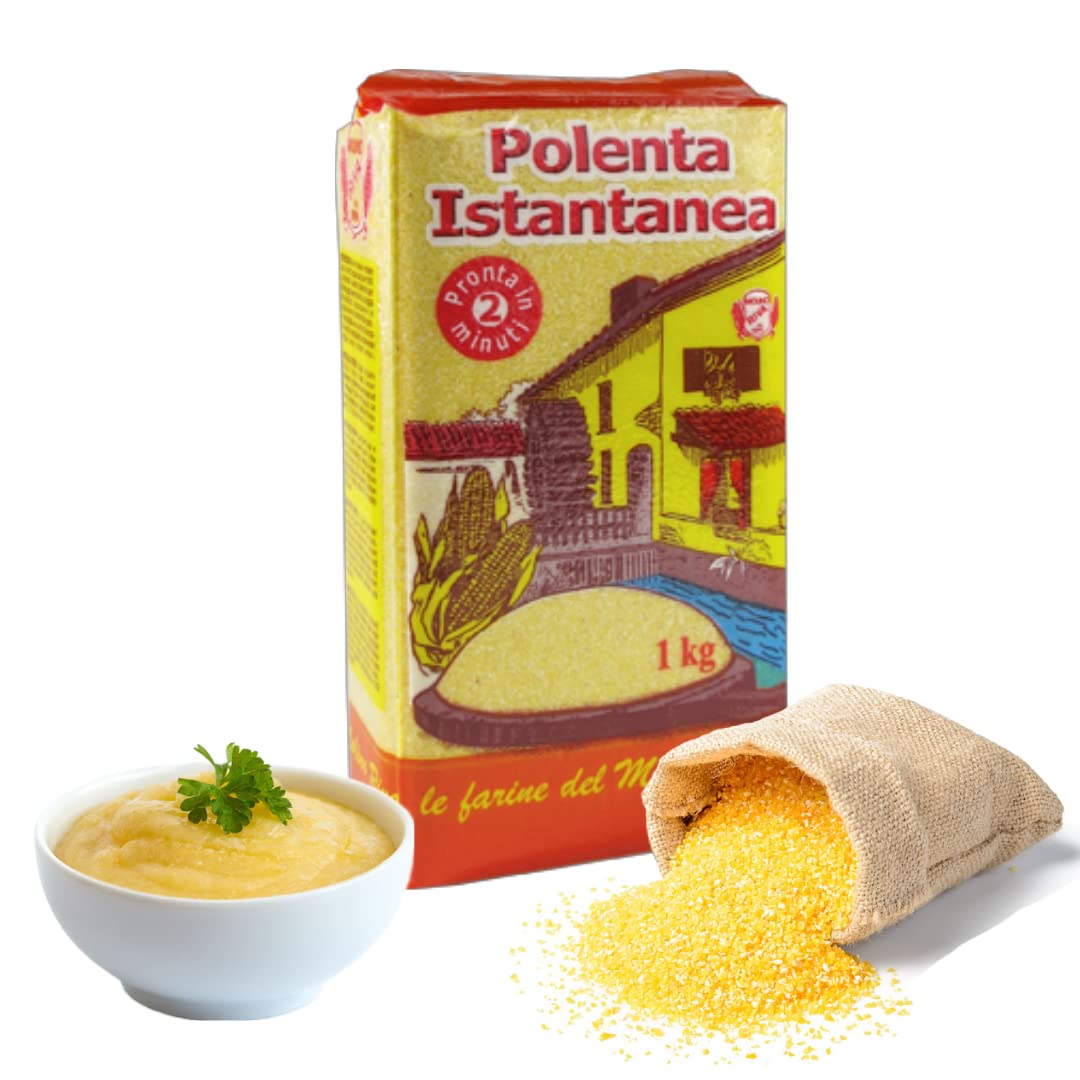 Yellow Instant Polenta Molino Riva - Ready in 2 Minutes - 2.2 lb (1kg)