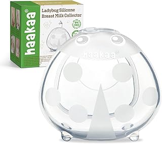 haakaa Ladybug Silicone Breast Milk Collector - Breast Shells Nursing Cup for Breastfeeding, Protect Sore Nipples, Extra-Soft and Reusable, 2.5oz/75ml, 1PC