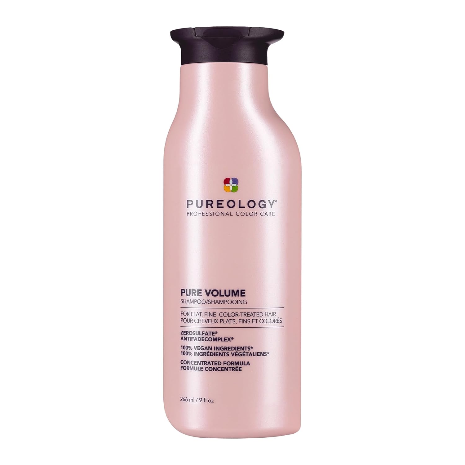 Pureology Pure Volume Shampoo - For Flat, Fine, Color-Treated Hair, Adds Lightweight Volume and Body, Clarifies Buildup, Sulfate-Free & Vegan