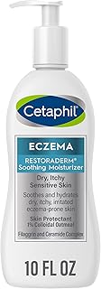 CETAPHIL RESTORADERM Soothing Moisturizer, For Eczema Prone Skin, 10 fl oz, For Dry, Itchy, Irritated Skin, 24Hr Hydration, No Added Fragrance, Doctor Recommended Sensitive Skincare Brand