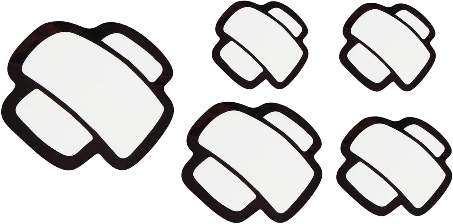TOMALL 5pcs Scratch Cover Reflective Stickers for Car Bumper Fender Waterproof Cute Decals Decoration for Car Hood Tank Anti-Scratch Stickers Self-Adhesive (White)
