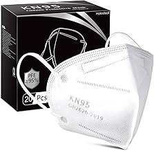 Hotodeal KN95 Face Mask 20 PCS,5 Layers Cup Dust Mask Against PM2.5 from Fire Smoke, Dust, for Men, Women, Essential Workers(White)