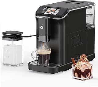 Fully Automatic Espresso Machine, 20 Bar Coffee Espresso Machine with Automatic Milk Frother for Latte, Cappuccino, Built-in Grinder, 7 Coffee Varieties, 1.5-L Water Tank
