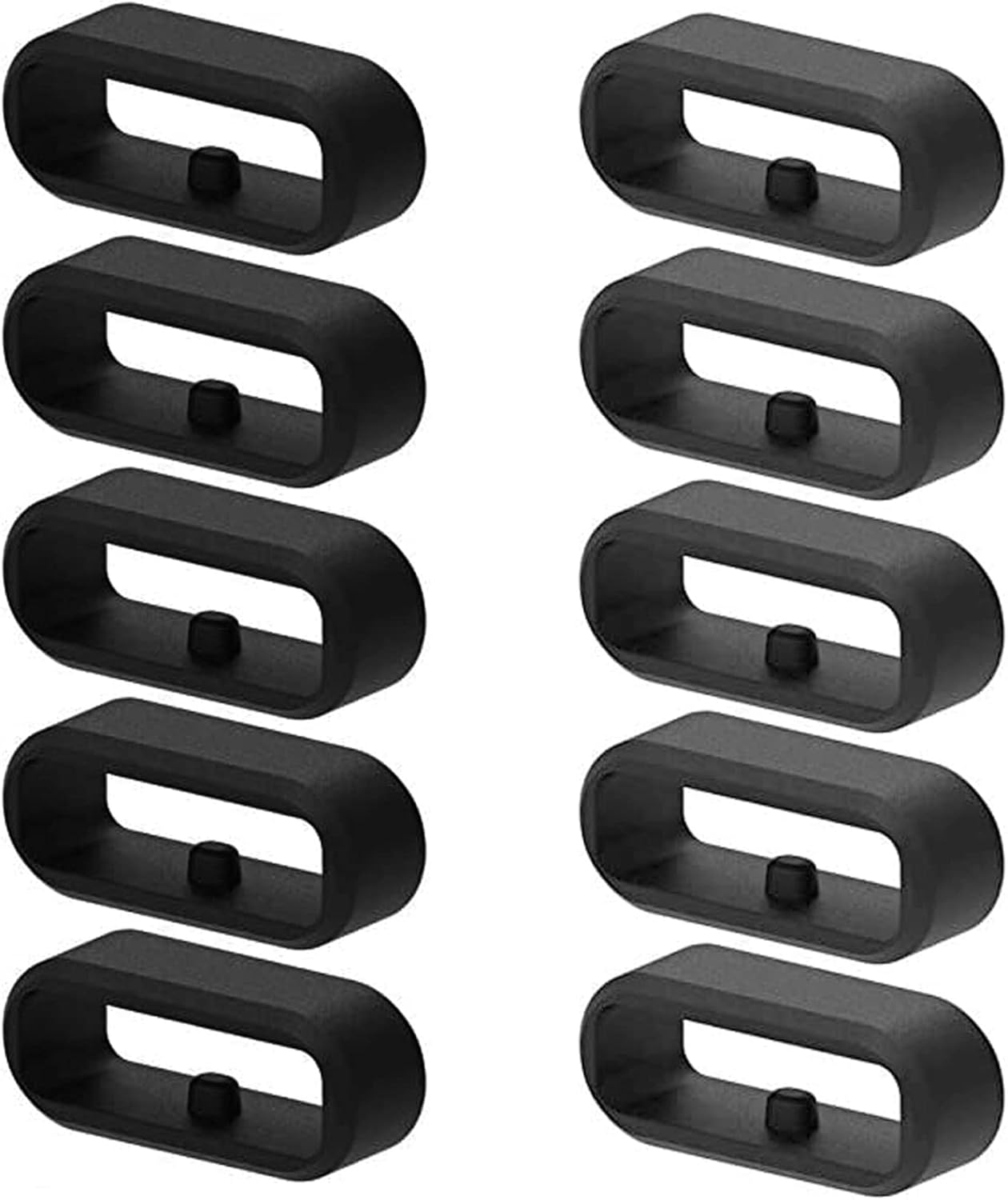 adspow 10Pcs 20mm Watch Strap Holder Loop,Rubber Watch Band Loop,Watch Band Retaining Hoop Loop Ring Retainer Holder,Smartwatch Band Retainer Loop Watch Fastener Rings