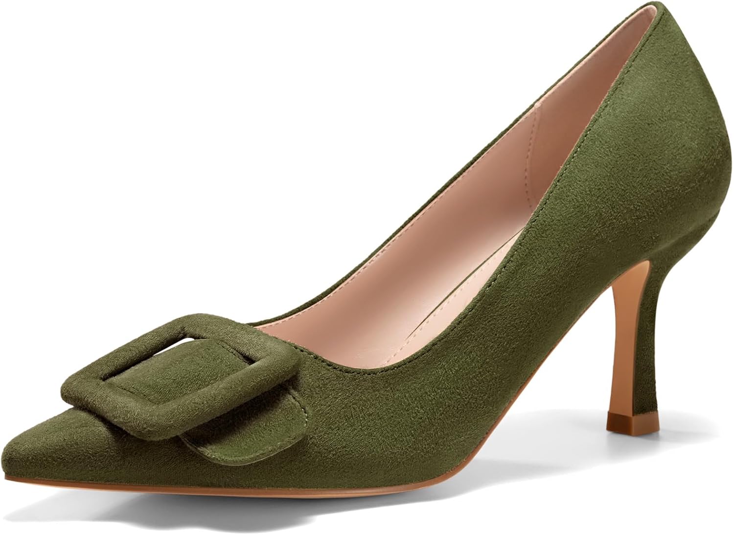 Coutgo Women's Closed Pointed Toe Pumps Stiletto High Heels Wedding Party Dress Shoes