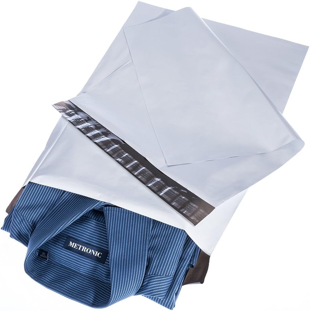 Metronic Poly Mailers 12x15.5 100 Pcs Medium Size Shipping Bags for Clothes