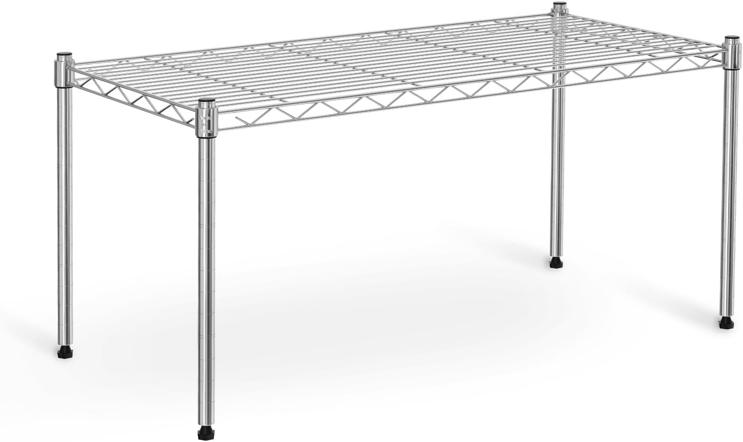 HealSmart 1-Tier Shelving Unit, 29.92" W x 13.78" D x 14.96" H Steel Organizer Wire Rack, Chrome