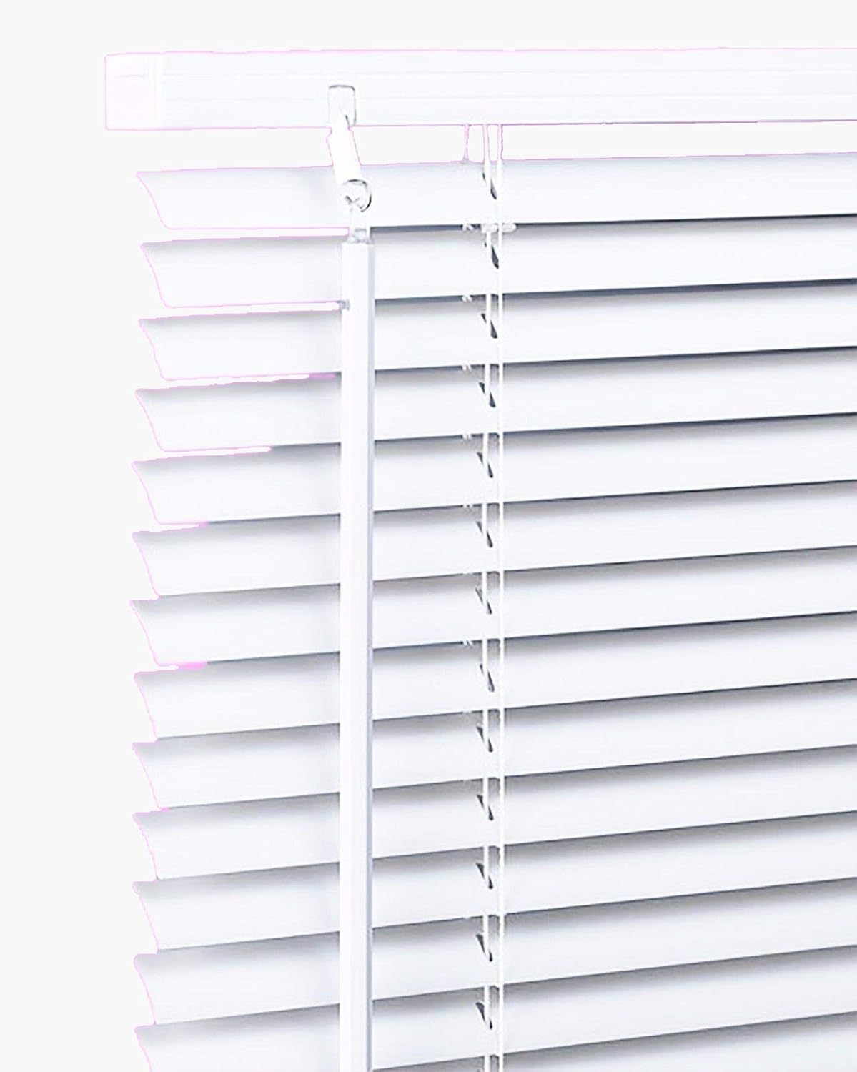 White PVC Venetian Blind Blinds Easy Fit Curtains Trimmable Fittings Windows Treatment Shutters Twist Open Close Pay only 1 Flat shipping £3.99 for multiple buying (White, 105 W x 150 L)