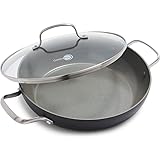 GreenPan Chatham Hard Anodized Healthy Ceramic Nonstick, 11" Everyday Frying Pan Skillet with 2 Handles and Lid, PFAS-Free, Dishwasher Safe, Oven Safe, Gray