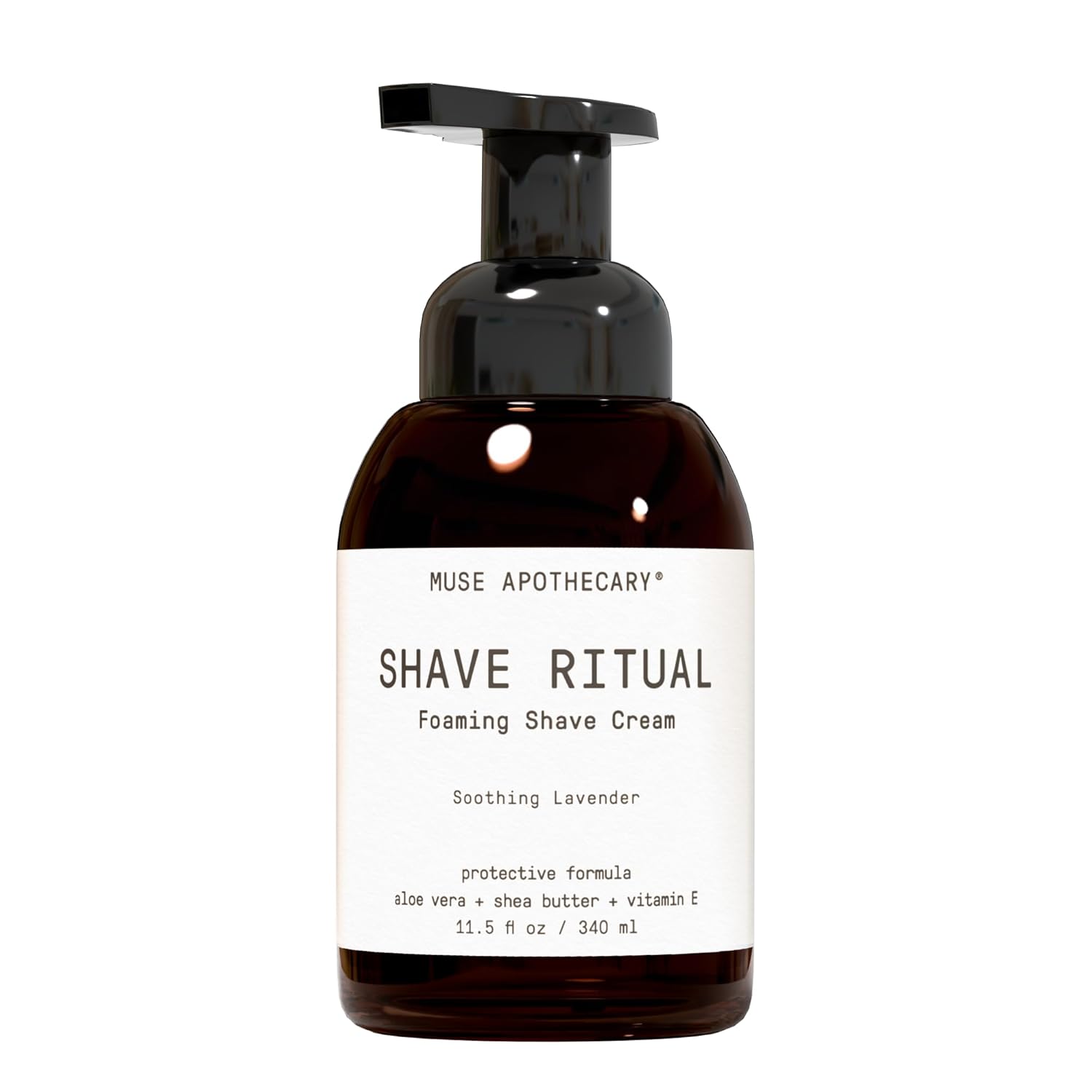 Muse Apothecary Foaming Shave Ritual - Natural Shaving Cream Sensitive Skin - Womens Shaving Cream Mens Shave Cream - Protective Formula Aloe Vera + Shea Butter + Vitamin E - Soothing Lavender, 11.5oz