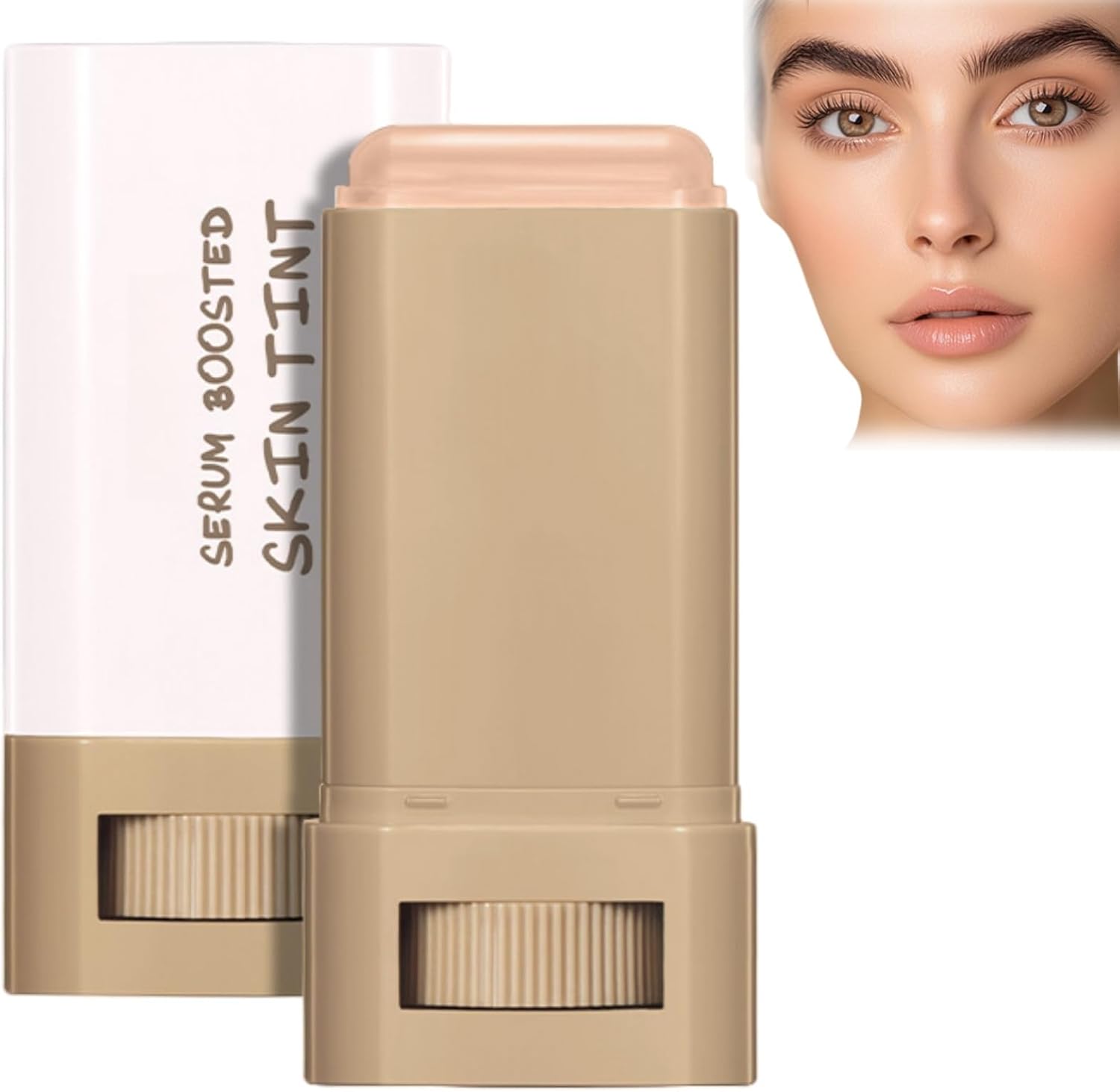 Beauty Balm Serum Boosted Skin Tint,Balm Foundation,Serum-Boosted Beauty B/alm Foundation Stick,F/oundation Stick,Makeup F/oundation S/tick for Women,Tinted Moisturizer Fo/undation S/tick,#05