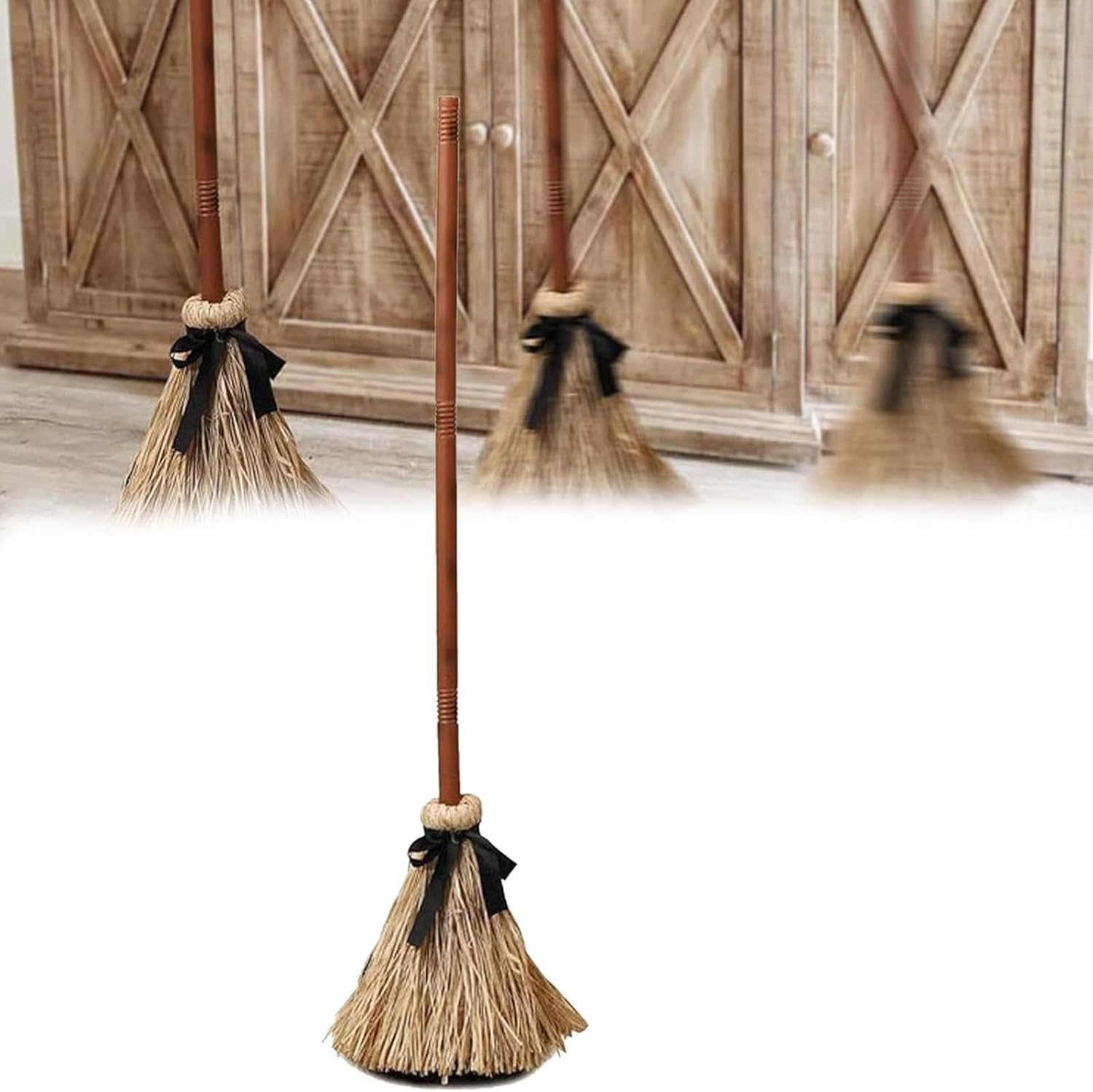 Halloween Magics Broom, Floating Witch's Broom, Animated Moving Broomsticks with Spooky Sounds, Haunted Dancing Brooms Halloween Props Accessories
