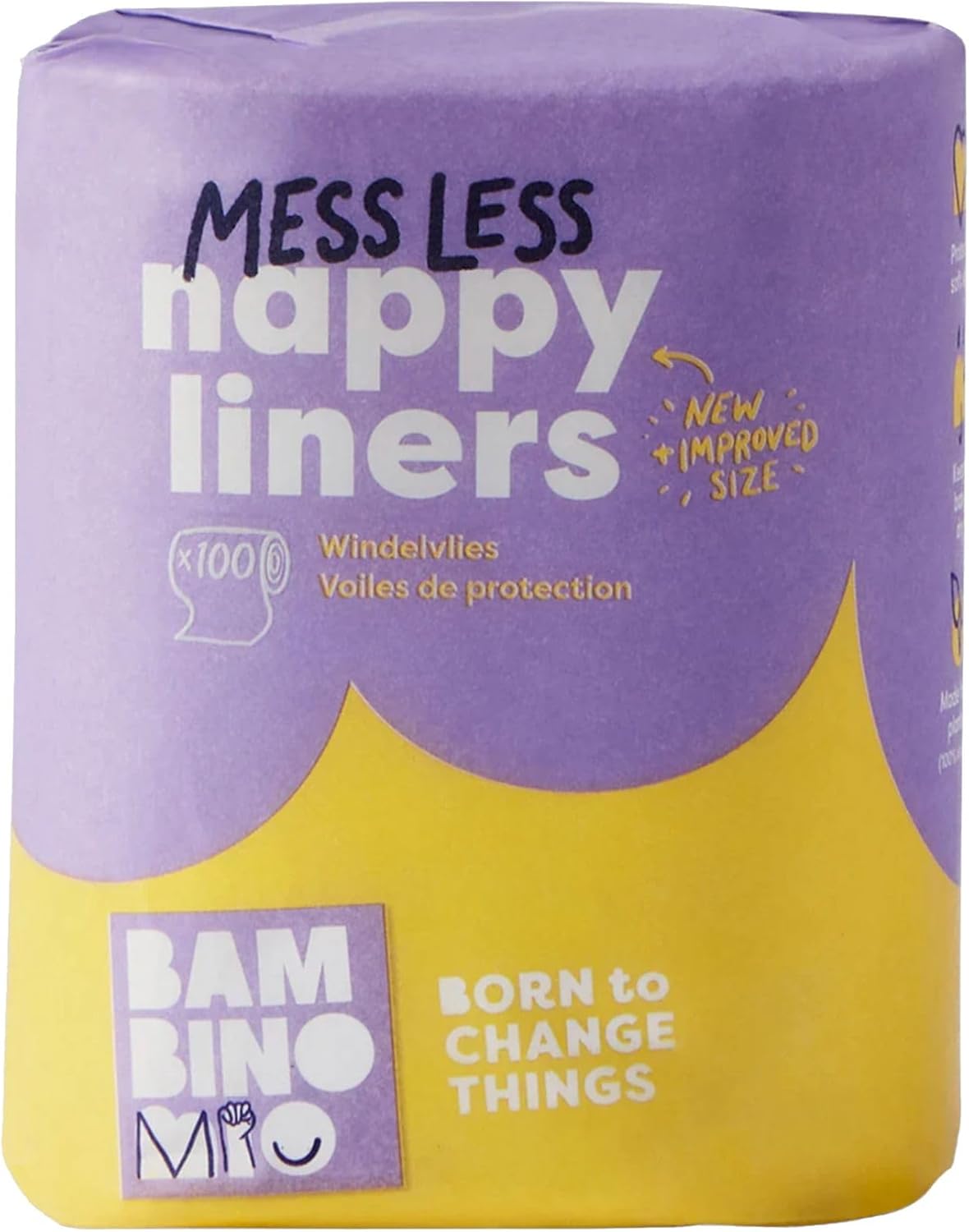 Bambino Mio, Supersoft Nappy Liners, Biodegradable, 100 Liners