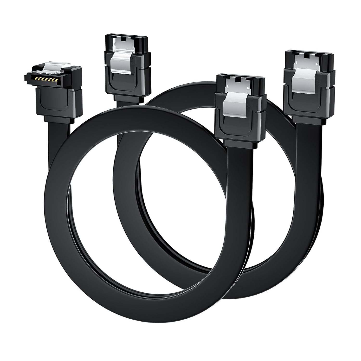 BolAAzuL 2-Pack SATA Cable III Straight & Right Angle