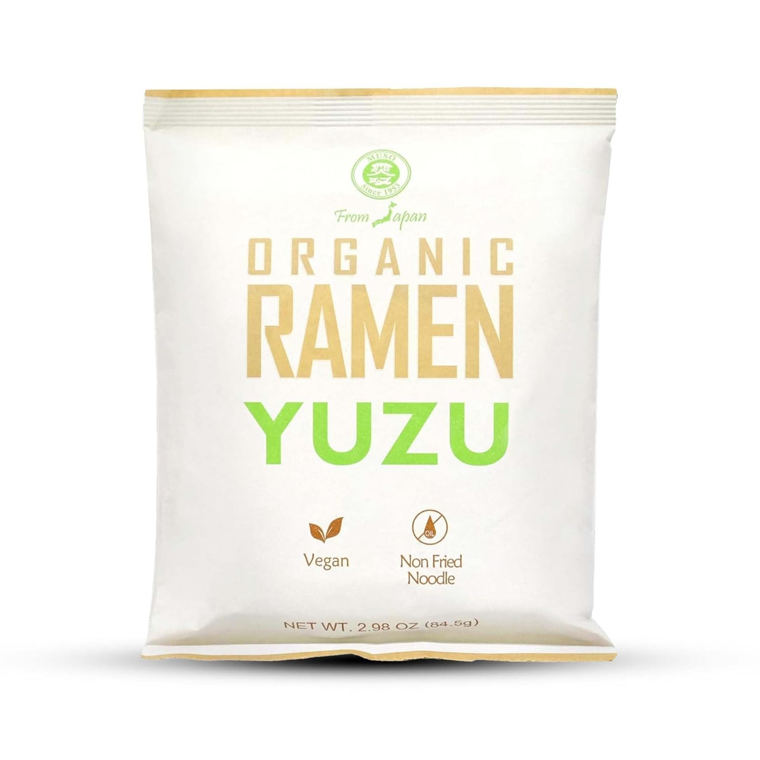 Organic Ramen Yuzu, Air-Dried Noodles with Vegan Yuzu Broth, Light & Refreshing Taste, Crafted for Authentic - 3.0 Oz (Pack of 1)