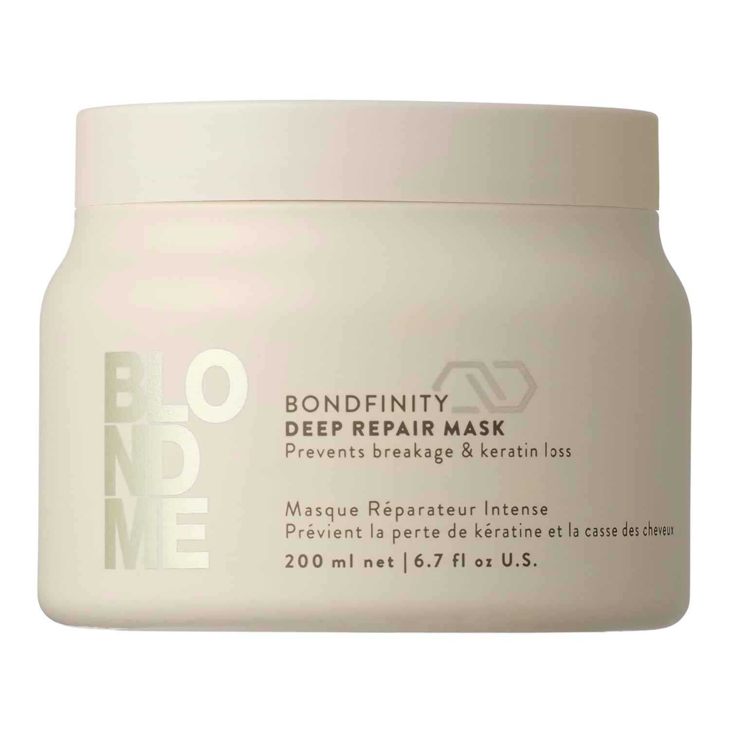 BlondMe Bondfinity Deep Repair Mask for Blonde, Lightened & Gray Hair | Intensive Treatment | Strengthens, Repairs, & Prevents Breakage, 6.7 Fl Oz