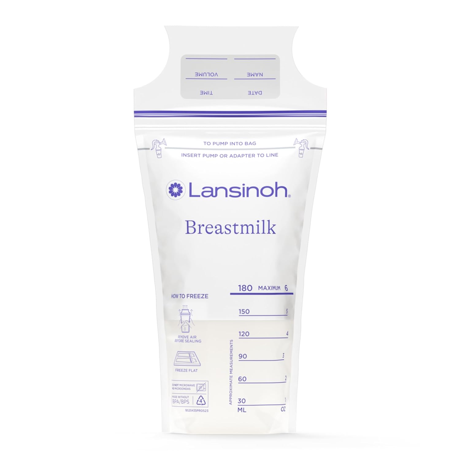 Lansinoh Breastmilk Storage Bags, 200 Count (2 Packs of 100 Bags) Milk Freezer Bags for Long Term Breastfeeding Storage, Pump Directly into Bags, Nursing Essentials