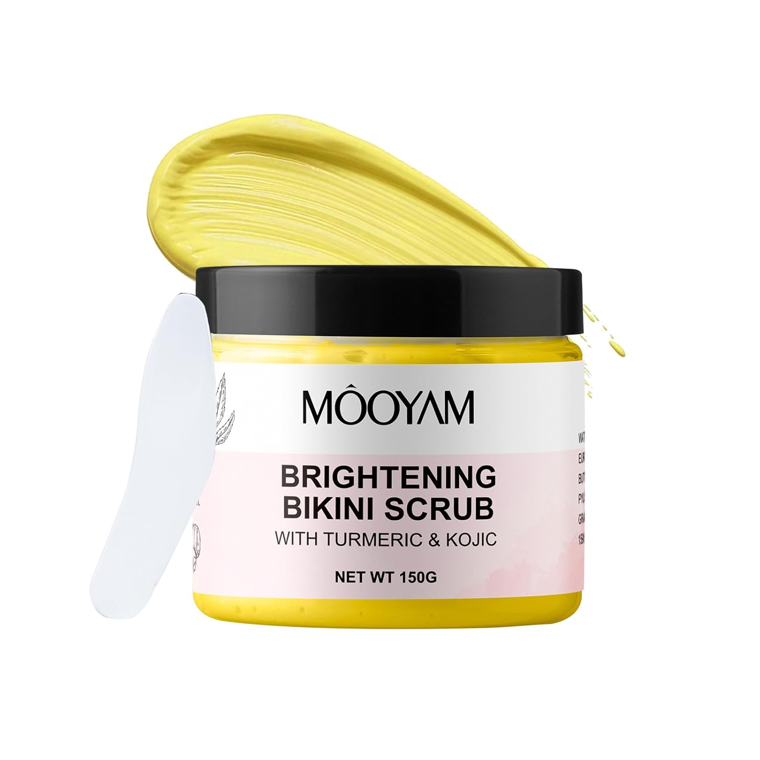 Bikini Area Exfoliator Exfoliating Body Scrub Turmeric Scrub Kojic Brightening Bump Eraser KP Body Exfoliant Ingrown Hair Treatment Body Scrubs for Inner Thighs Bikini Line Intimate Area Armpit 5.29OZ