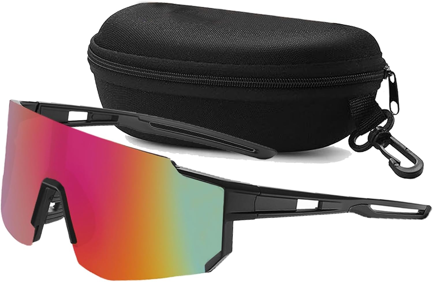 Cycling Sunglasses, Sports Polarized Sunglasses for Men and Women, UV 400 Protection Polarised Sun Glasses for Baseball Running Golf Driving Fishing Goggles