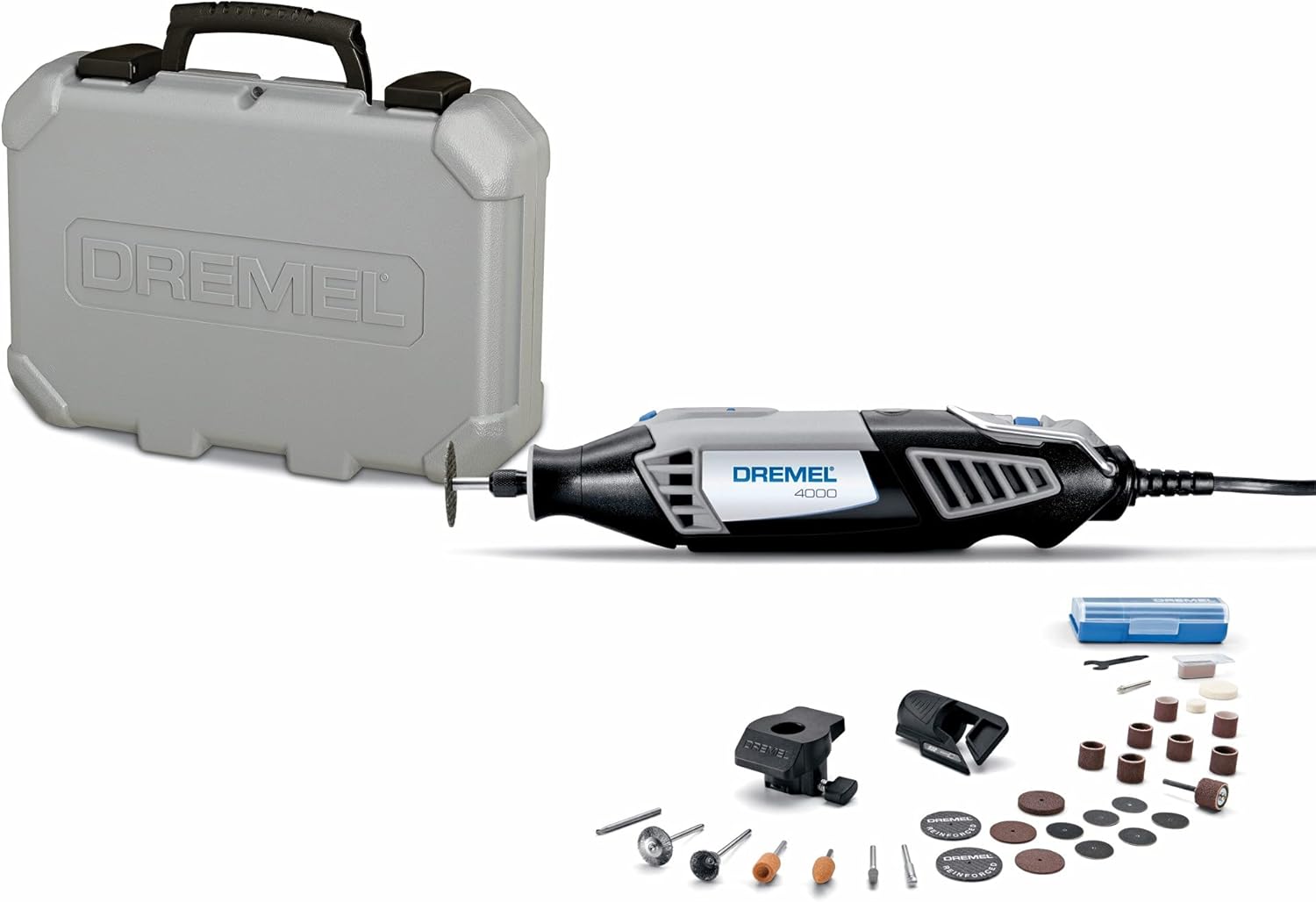 Dremel 4000-2/30 Variable Speed Rotary Tool Kit - 2 Attachments & 30 Accessories - Perfect for Cutting, Detail Sanding, Engraving, Wood Carving, and Polishing