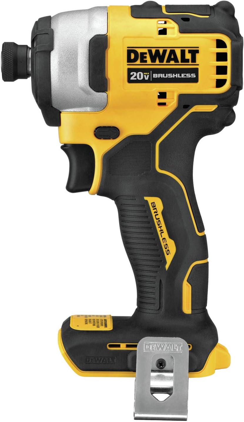 DEWALT ATOMIC 20V MAX* Impact Driver, Cordless, Compact, 1/4-Inch, Tool Only (DCF809B)