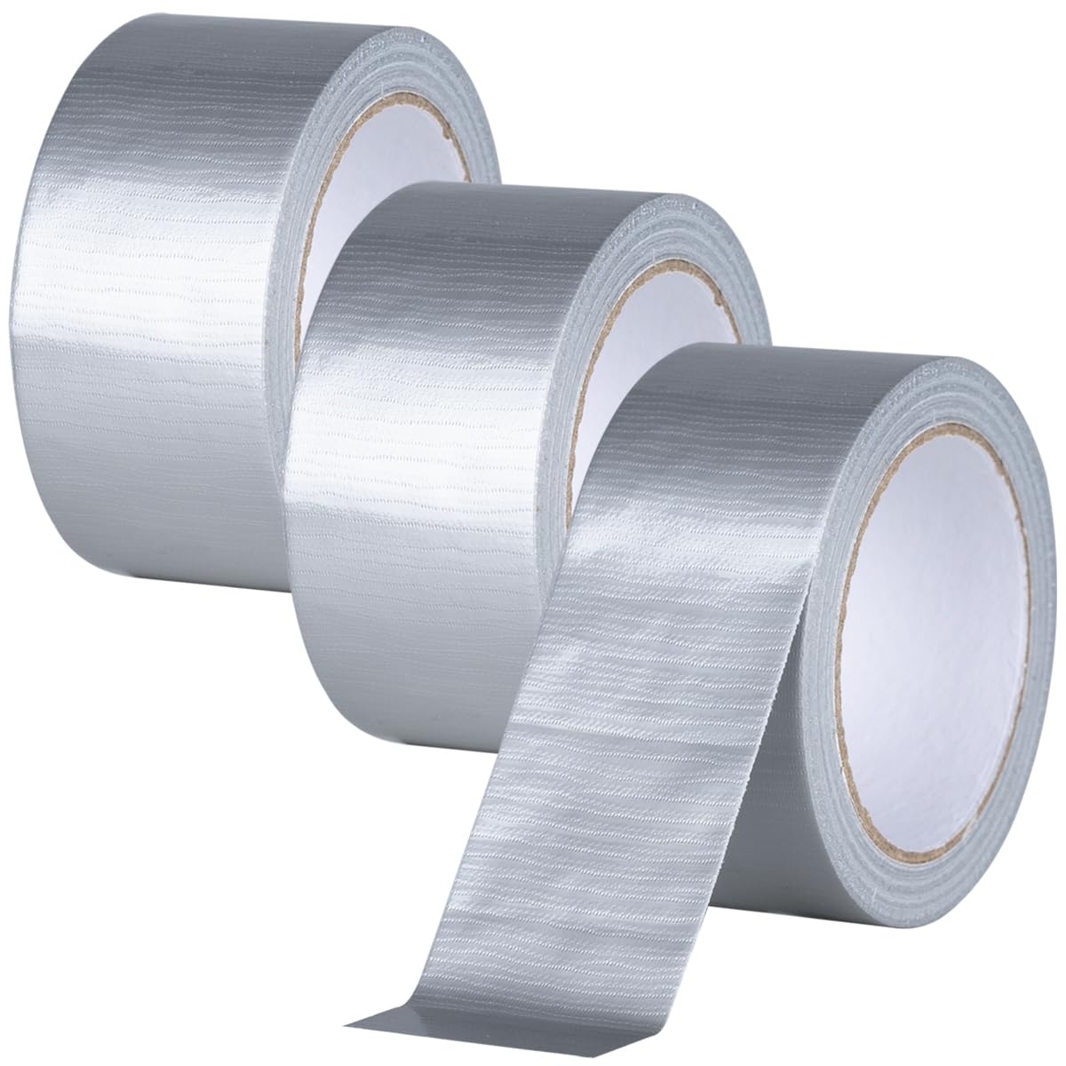 XUXU 3 Pack Duct Tape Heavy Duty Waterproof Silver Duct Tape, Strong Adhesive Duct Tape Bulk for Indoor Outdoor Repairs Tear by Hand, 60 Yards x 2 Inch Total