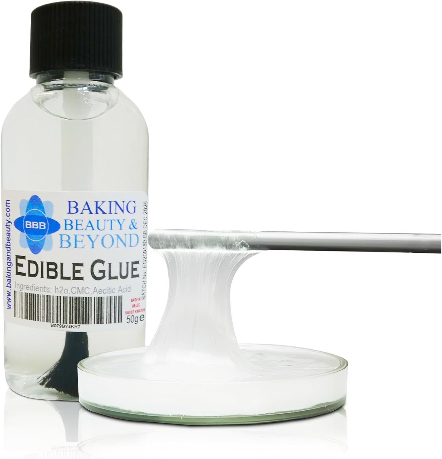Professional Edible Glue Pro Bakers Choice for Cake Craft Sugar Craft and More in 3 Sizes (50)