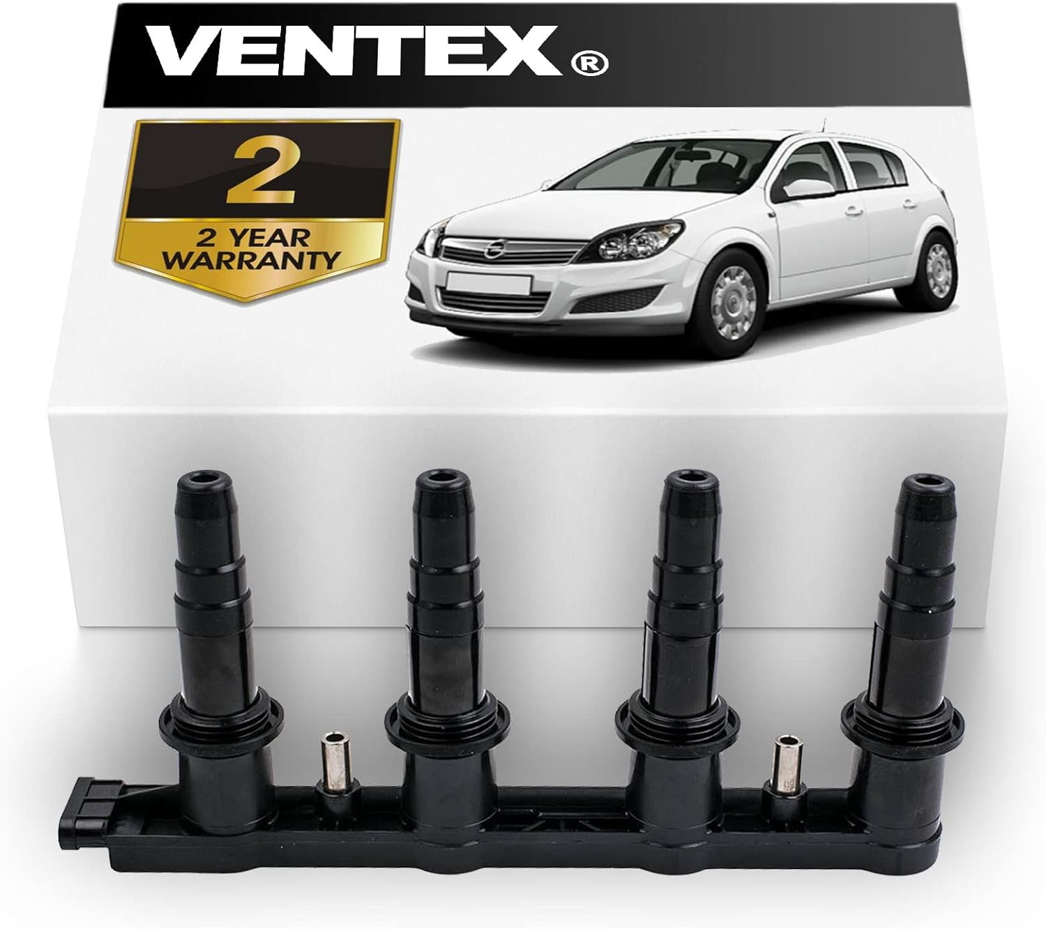 VENTEX® Ignition Coil Pack VXS1713 Compatible with Vauxhall Vectra Zafira 1.8 Astra H 1.6 Corsa VXR 6-Pin