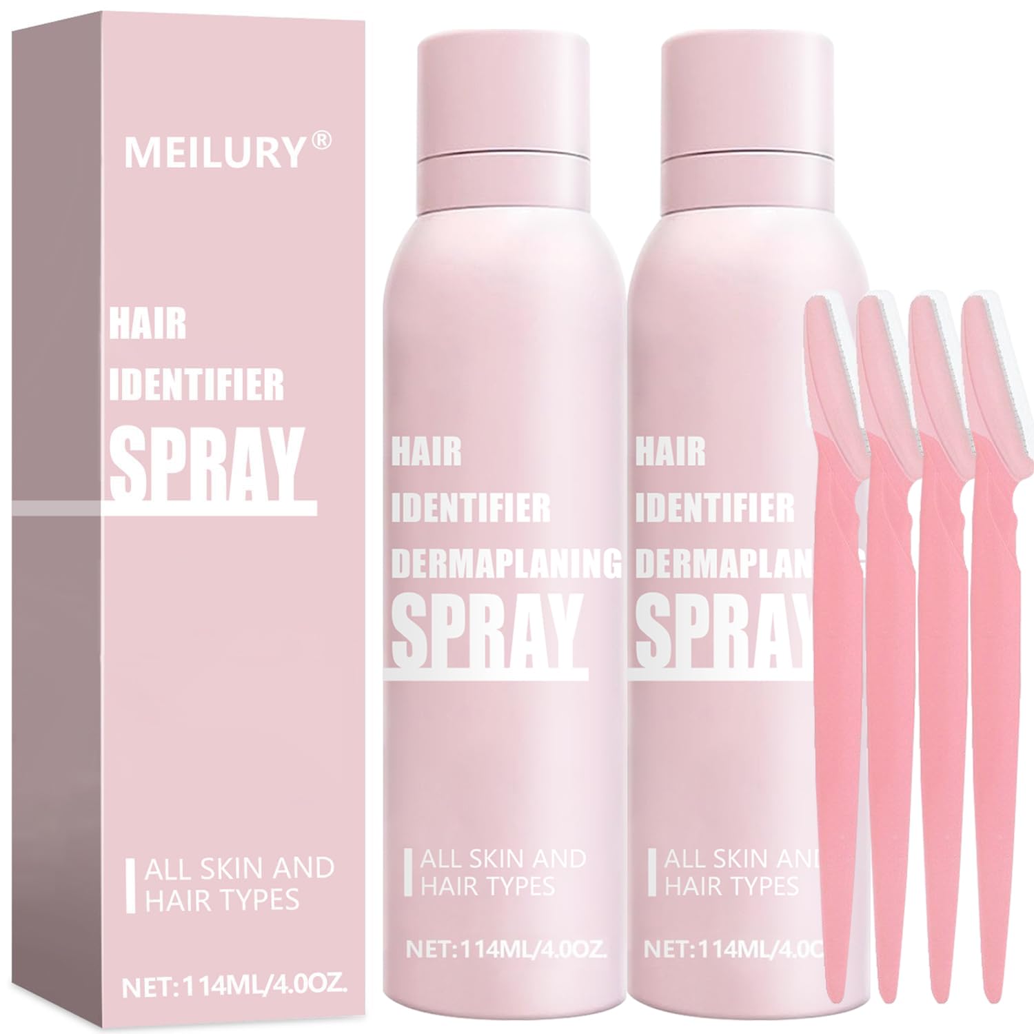 2PCS Hair Identifier Spray for Face Shaving for Women,Dermaplaning Tool
