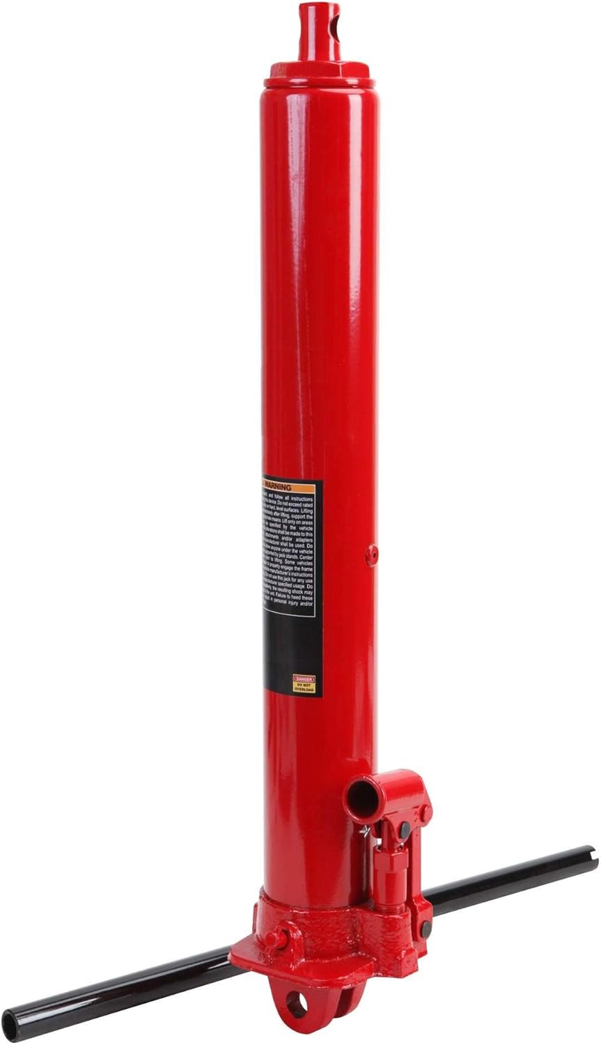 BIG RED T30306 Torin Hydraulic Long Ram Jack with Single Piston Pump and Clevis Base (Fits: Garage/Shop Cranes, Engine Hoists, and More): 3 Ton (6,000 lb) Capacity, Red
