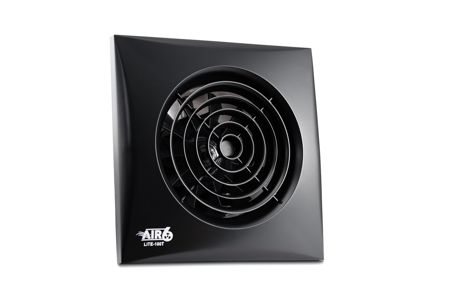 AIR 6 Lite-100T Powerful-95m3/h & Quiet-30dB(A) Extractor Fan with Timer for 4'' 100mm Ducting-Black(100mm 4inches)