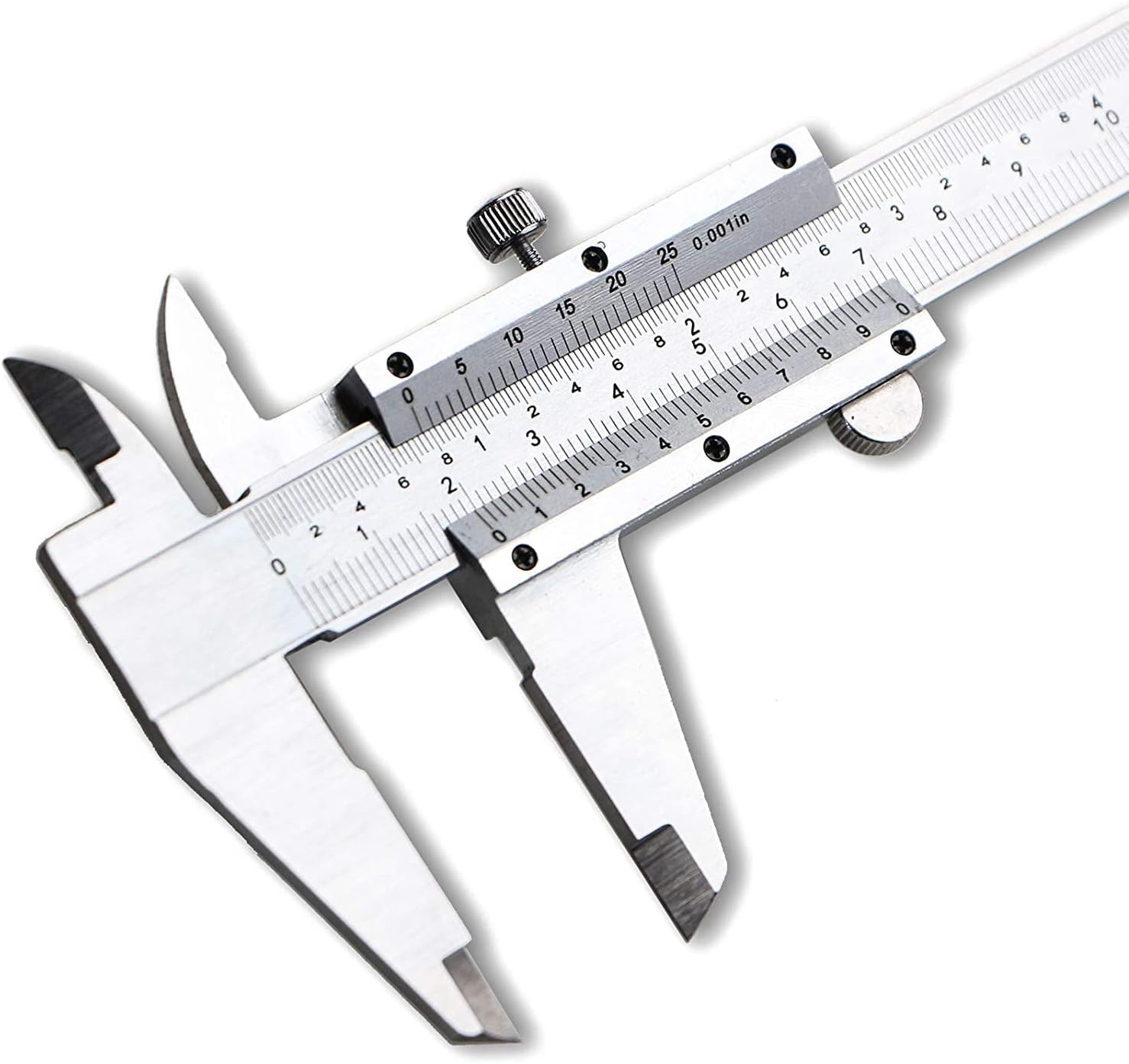 Spurtar Vernier Caliper Measuring Tool 6" Stainless Steel, 0-6Inch/0-150mm Manual Non Digital Calipers, 0.001"/0.02mm High Precision Durable Micrometer