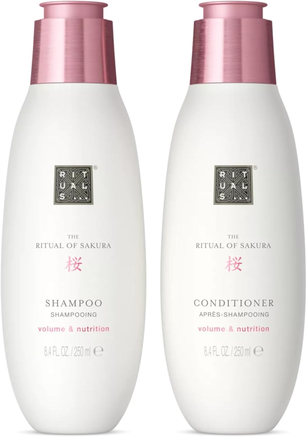 RITUALS The Ritual of Sakura Hair Care Pack - Nourishing Shampoo and Conditioner Gift Set with Wheat Protein, Chia Seeds, Rice and Macadamia Oil - Value Pack 2 x 250ml