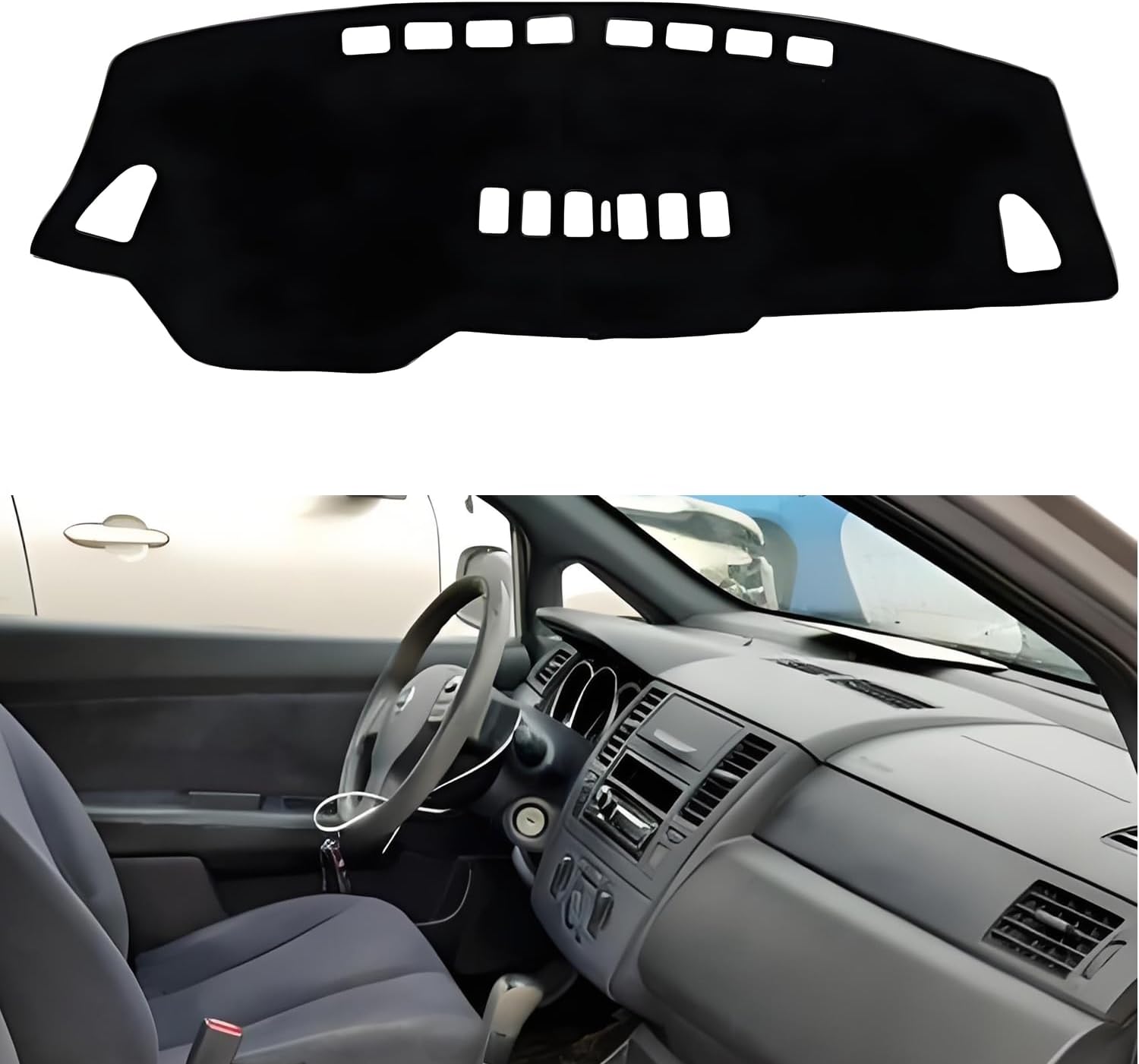 Dashboard Cover Mat for NIS-san Versa Tiida C11 2007-2011 Accessories Dash Cover Dash Mat Sunshade Glare UV Rays Protector