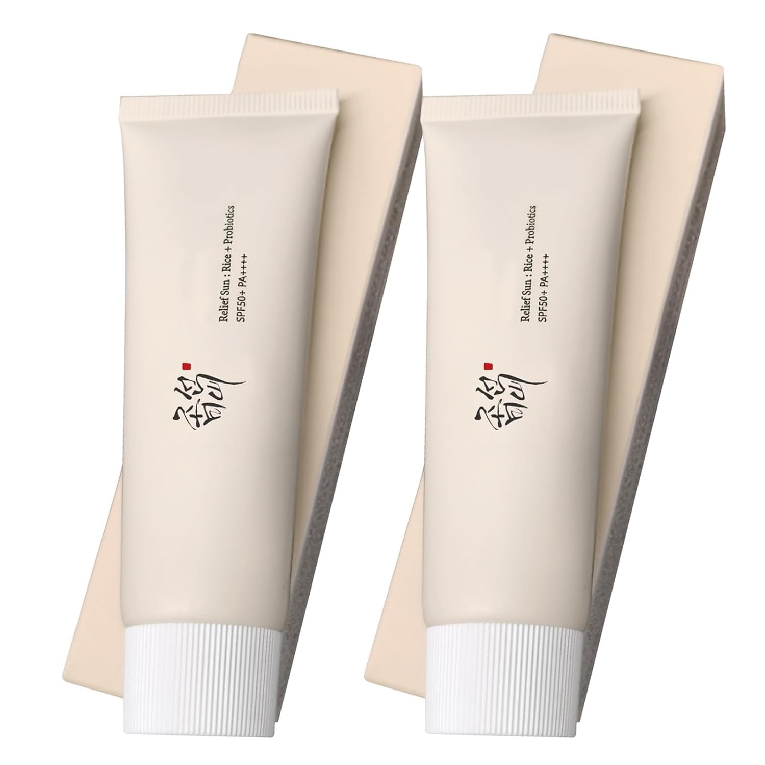 Relief Sun Organic sunscreen SPF50,+++++PA++ Rice and Probiotics | Korean Skin Care Solution for All Skin Types | Nourishing Skin Protection and UV Defense 50ml (2PCS)