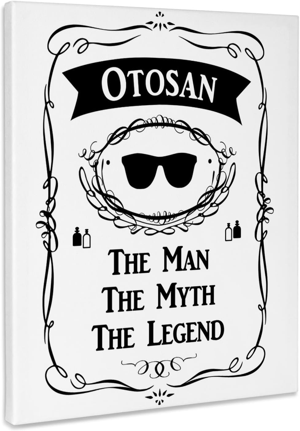 3dRose, Otosan The Man The Myth The Legend word for dad father in Japanese, Museum Grade Canvas Wrap 16x20