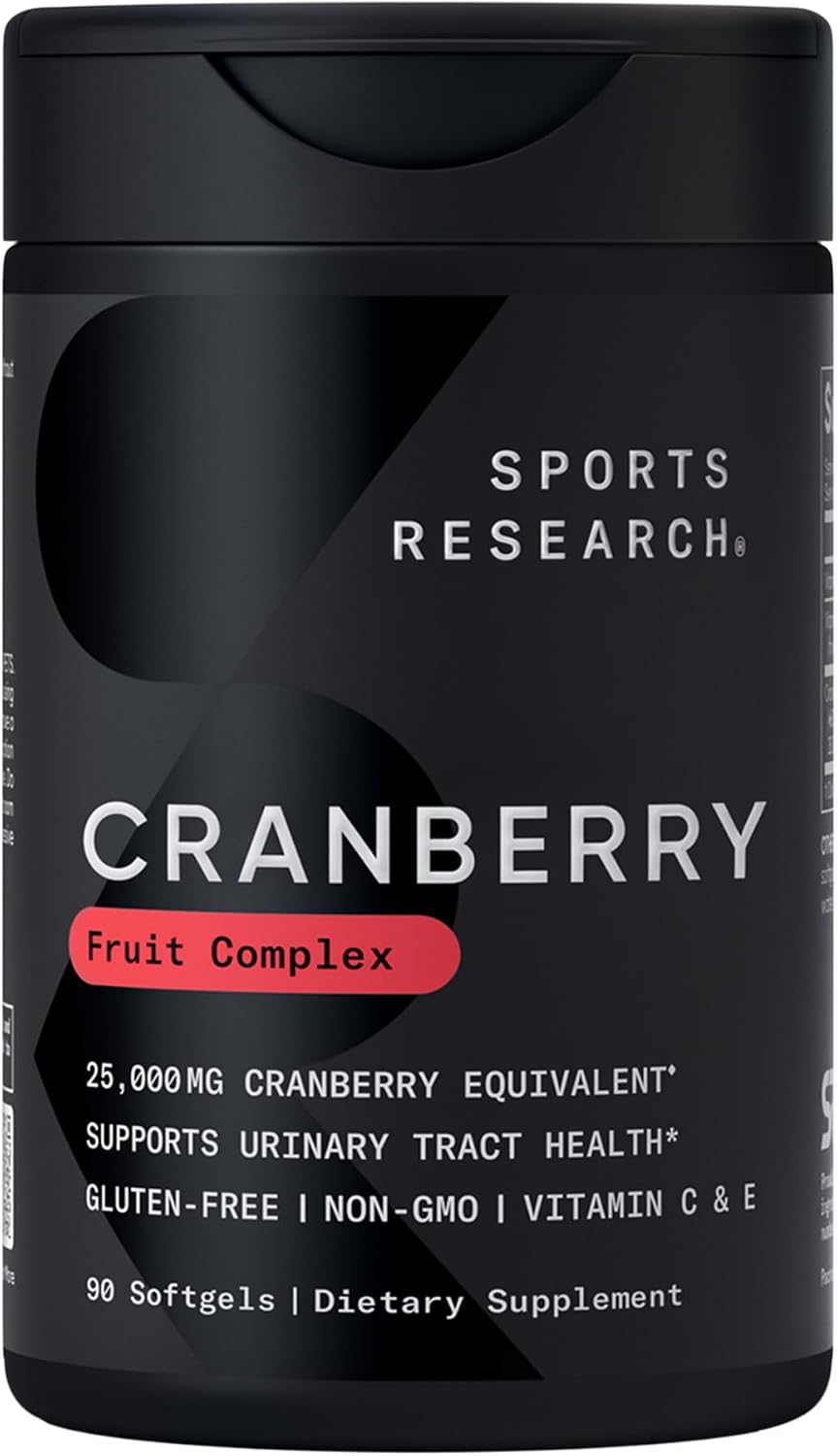 Sports Research® Cranberry Fruit Complex 500mg, 90 Softgels