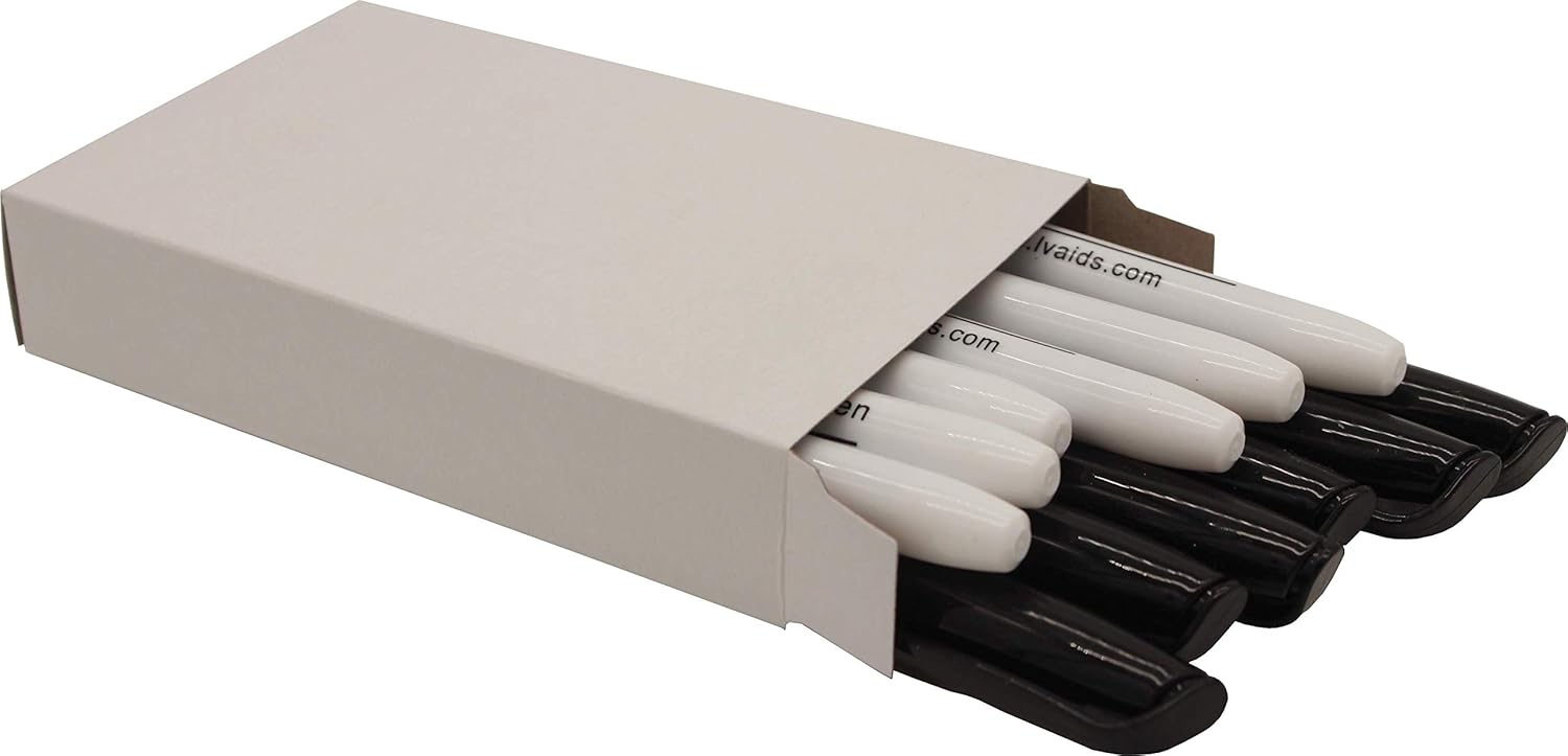 2020 Low Vision Pen for Seniors and Visually Impaired, 12 Count (Pack of 1), White, Black