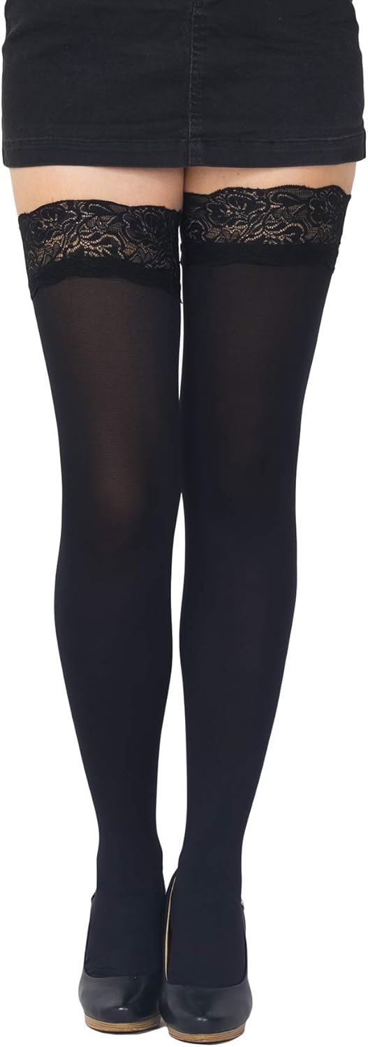 SENTELEGRI Colourful Opaque 40 Denier Microfibre Hold Ups Stockings, Sizes S-XXL