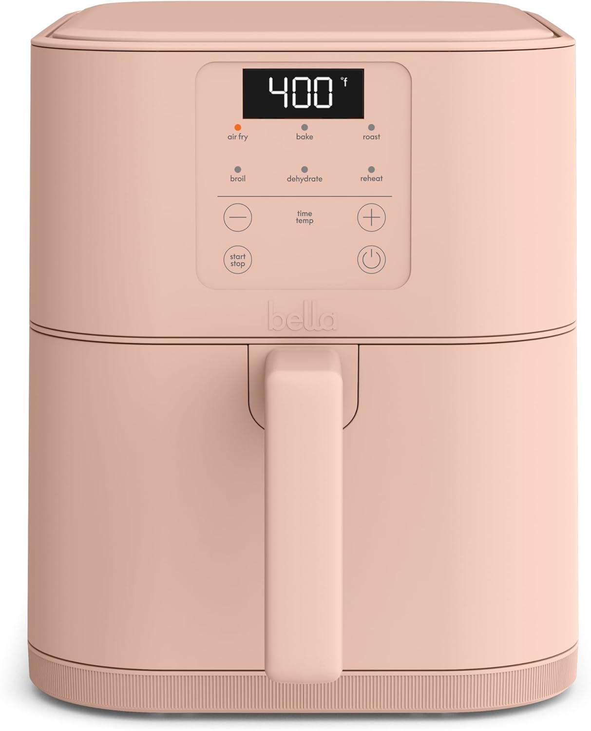 bella 6 Qt Slim Air Fryer, Fits-anywhere™ Kitchenware, EverGood™ Ceramic Nonstick Coating, Adjustable Temperature, 6 Preset Cooking Options, 60 Min Auto Shutoff w Audible Tone, 5lb Capacity, Blossom