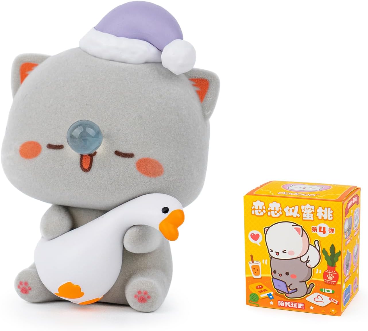 BEEMAI Mitao Cat Love is Like A Peach Series 1PC Blind Box Random Design Cute Figures Collectible Toys Birthday Gifts