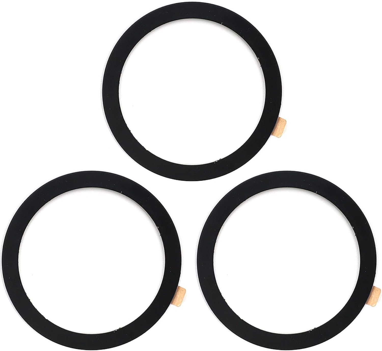 TENOC Universal Metal Ring Sticker for Magnetic Charger Compatible with iPhone/Samsung/Android All Cellphones, Magnetic Mount/Phone Holder Conversion Accessories, 3Pcs, Black