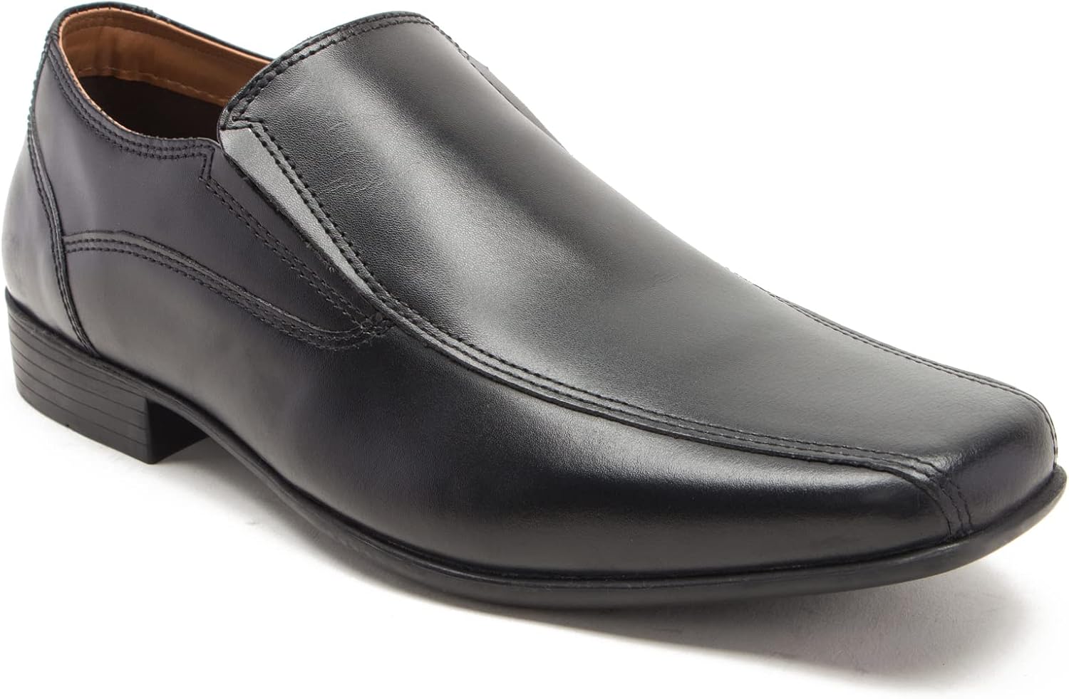 Thomas Crick Men's 'Moray' Slip-on Shoes, Classic, Timeless and Durable Formal Shoes with a Smart and Sleek Upper, Crafted with Premium Quality Leather (Black/Tan)