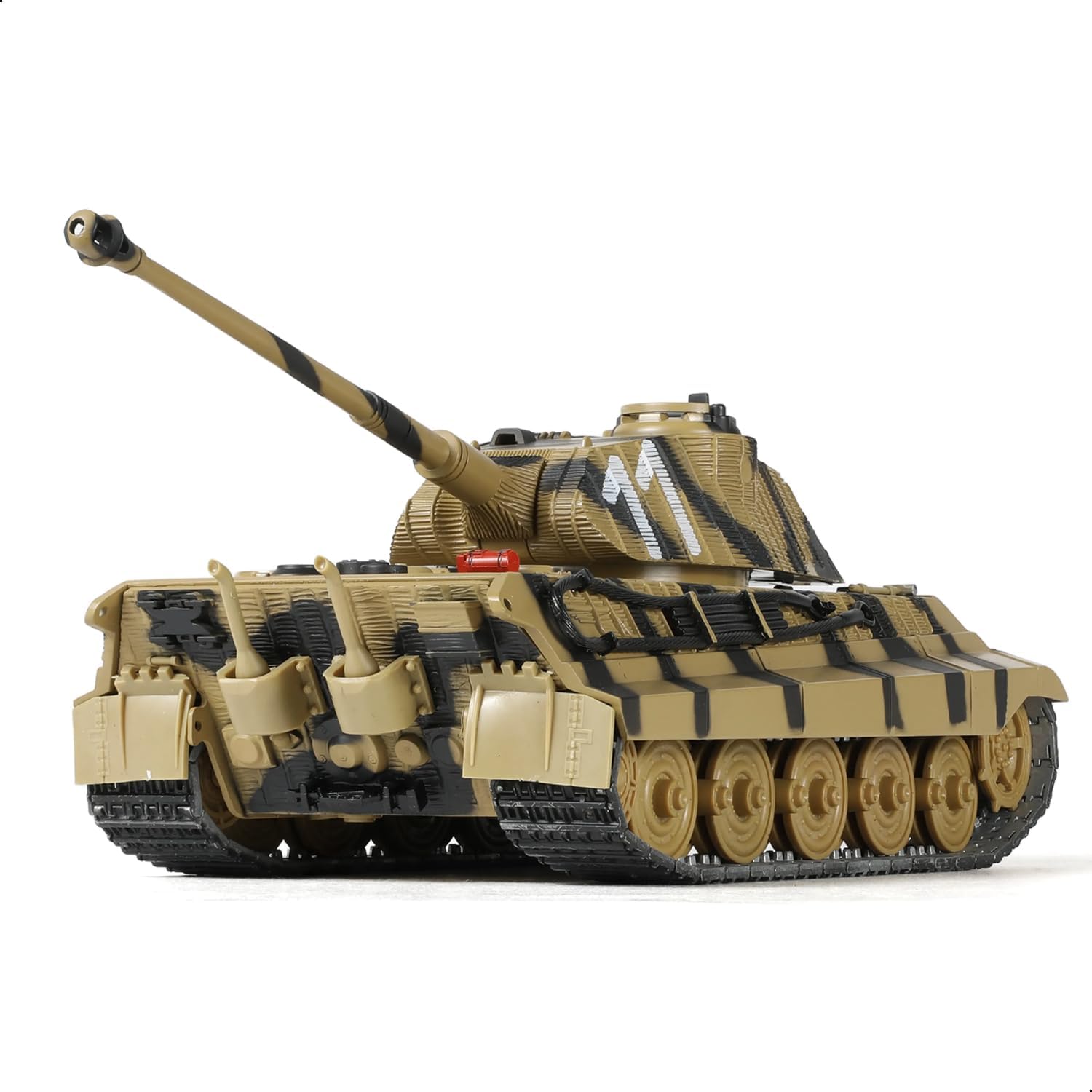 NUOTIE 1/32 German King Tiger II Diecast Metal Tank Model Kit WWII Tank Pre-Build Model Kits Alloy Diecasting Tank Military Display Model for Collection or Gift (Camouflage)