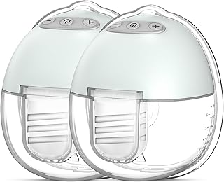 Wearable Breast Pump, Hands-Free Breast Pump, Wireless Portable Breast Pump, Leak Proof with 2 Modes 9 Levels, Portable Breast Pumps, 17mm/19mm/21mm Flange Inserts Included