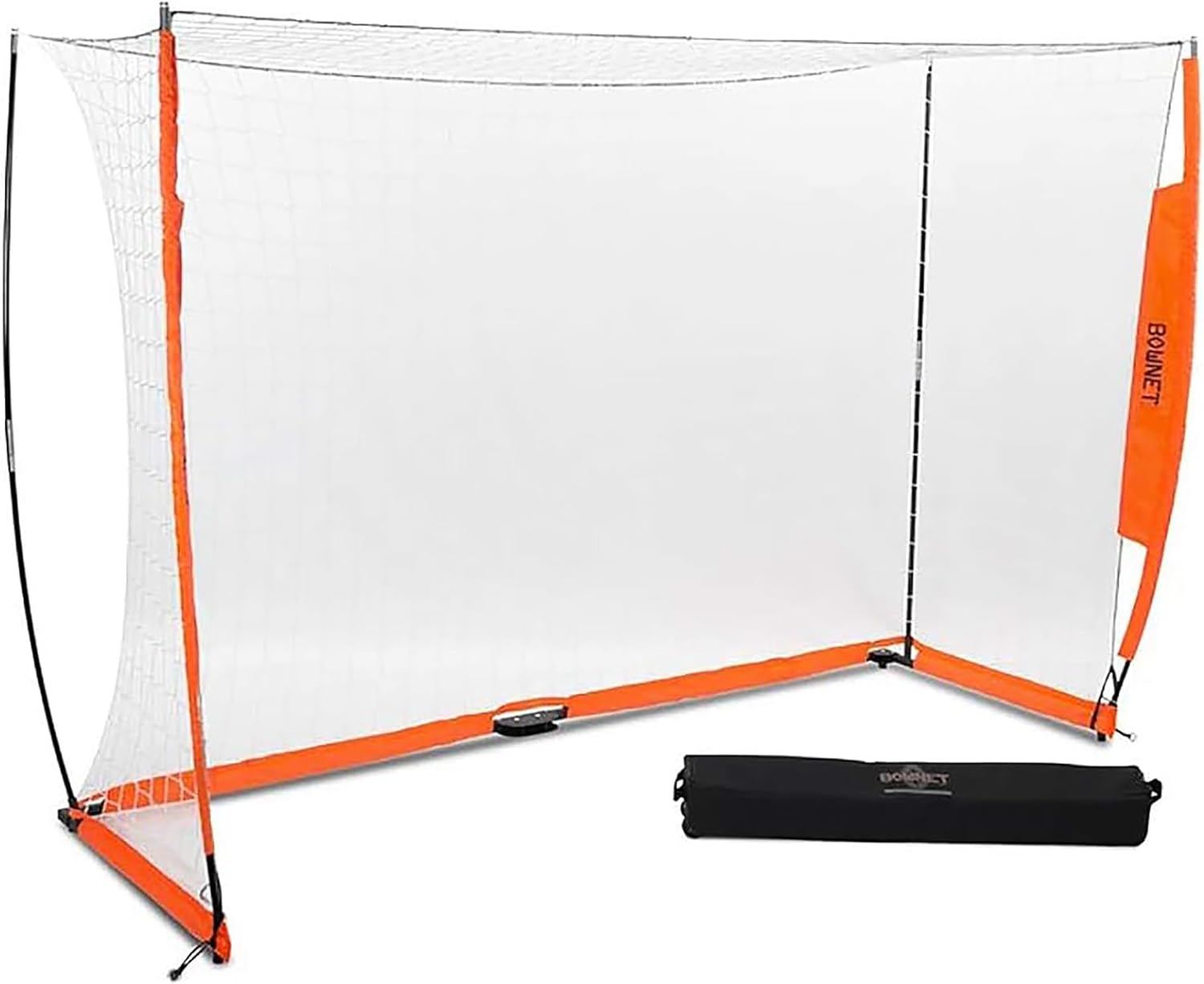 Bownet Portable Futsal Soccer Goal – FIFA Regulation Size for Indoor & Outdoor Use – Steel Frame with Non-Marking Feet – Quick Setup Training or Game Net with Roller Carry Case
