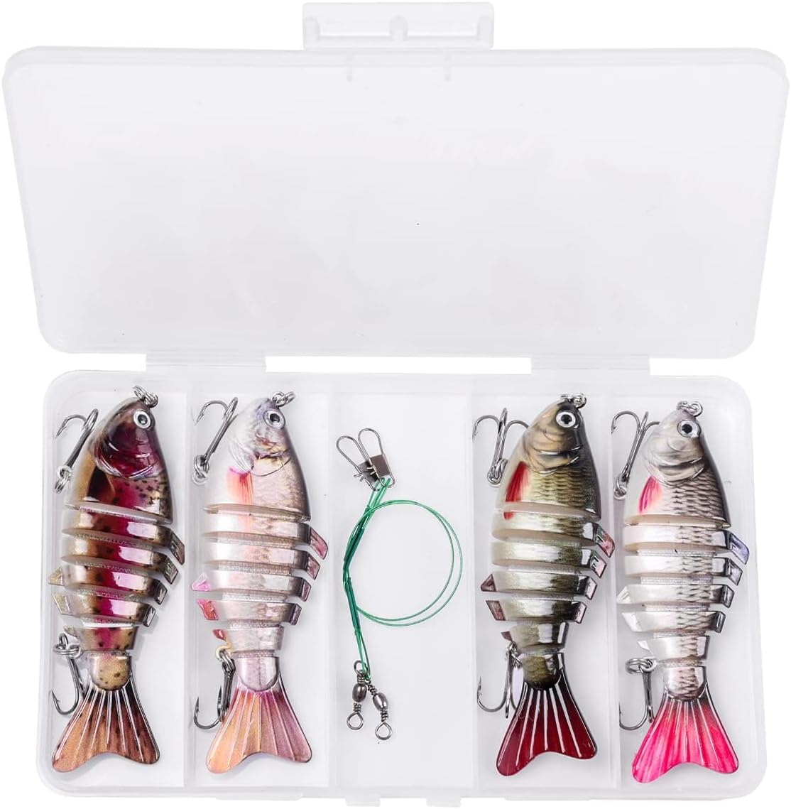 Fishing Lure Kit Topwater Bass Lures Fishing Lures Slow Sinking Swimming Lures Multi Jointed Swimbait Lifelike Hard Bait Trout Perch